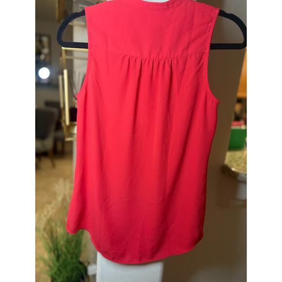 Anthropologie Maeve Marguerite Blouse Eyelet Sleeveless Pink Size 0 *Fits Large* - Picture 5 of 5